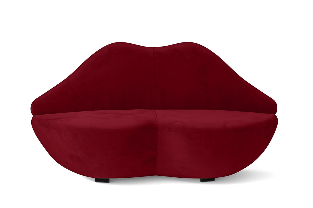 LIVELUSSO Sofa Grosseto 2 Seater Sofa Red Velvet