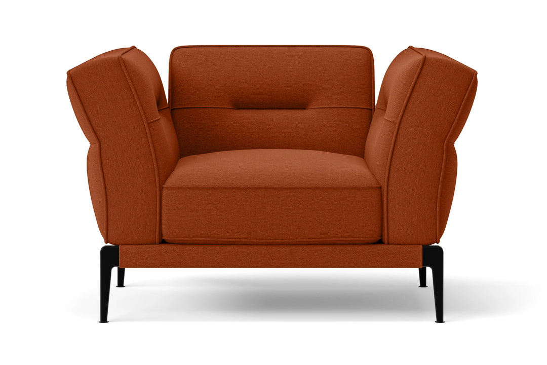 Acerra Armchair Orange Linen Fabric