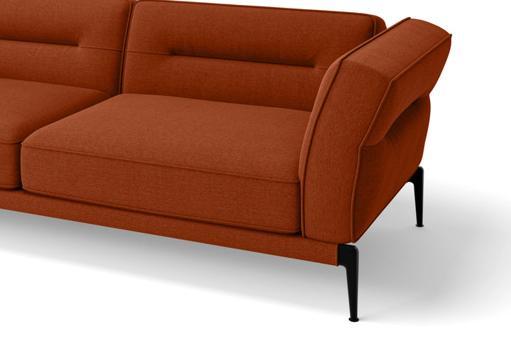 Acerra Armchair Orange Linen Fabric