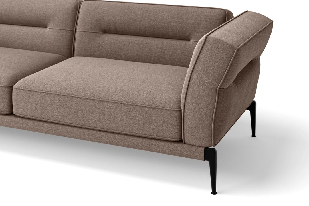 Acerra 2 Seater Sofa Caramel Linen Fabric