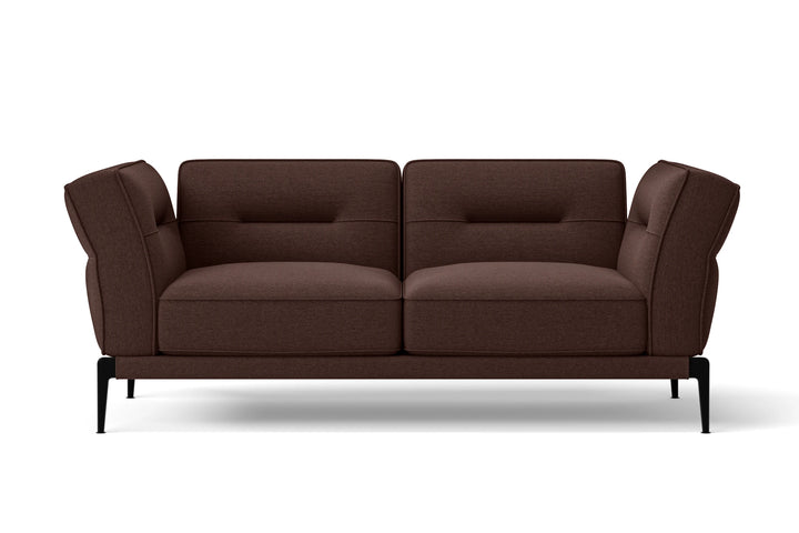 Acerra 2 Seater Sofa Coffee Brown Linen Fabric