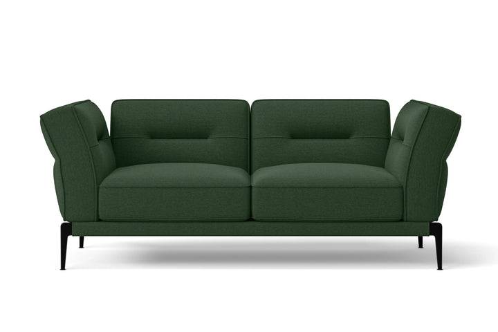 Acerra 2 Seater Sofa Forest Green Linen Fabric
