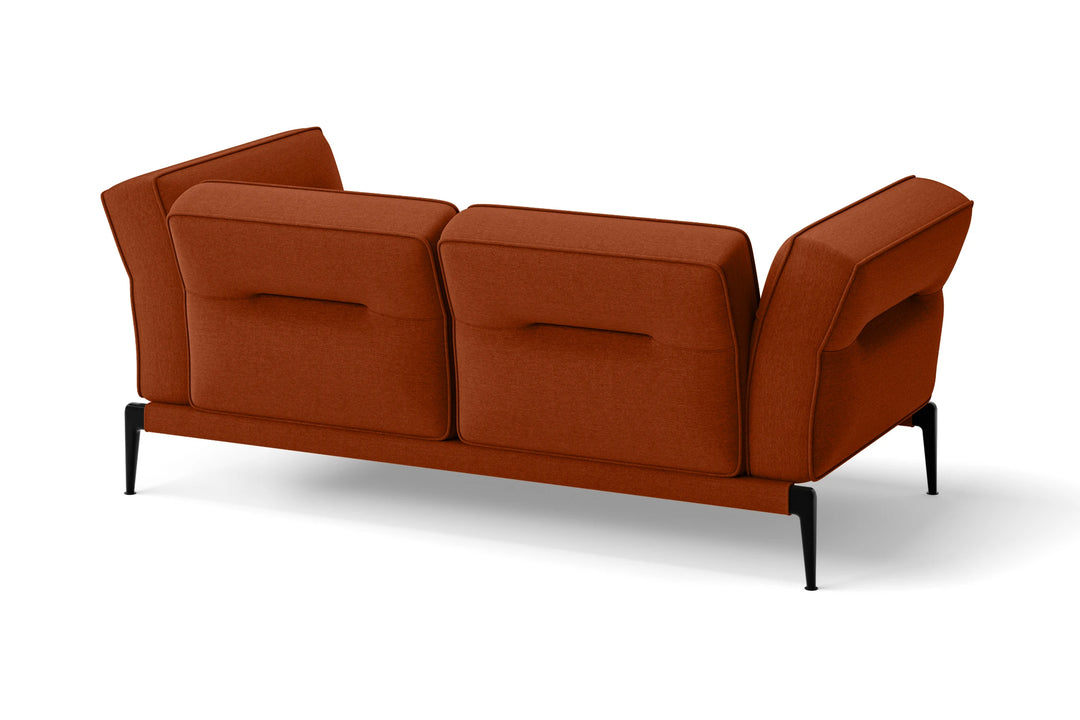Acerra 2 Seater Sofa Orange Linen Fabric