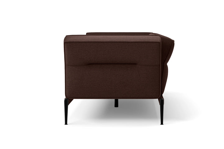 Acerra 3 Seater Sofa Coffee Brown Linen Fabric