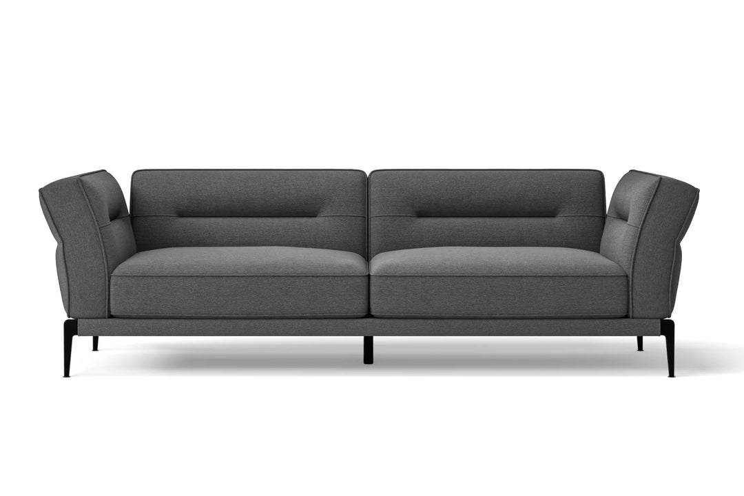 Acerra 3 Seater Sofa Dark Grey Linen Fabric