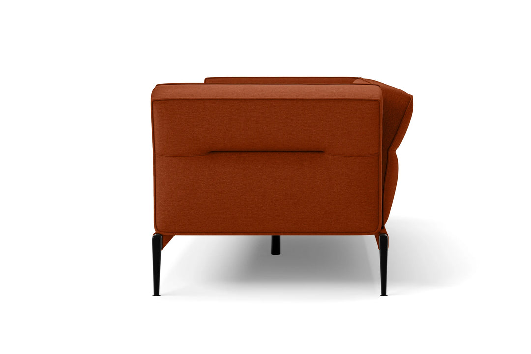 Acerra 3 Seater Sofa Orange Linen Fabric