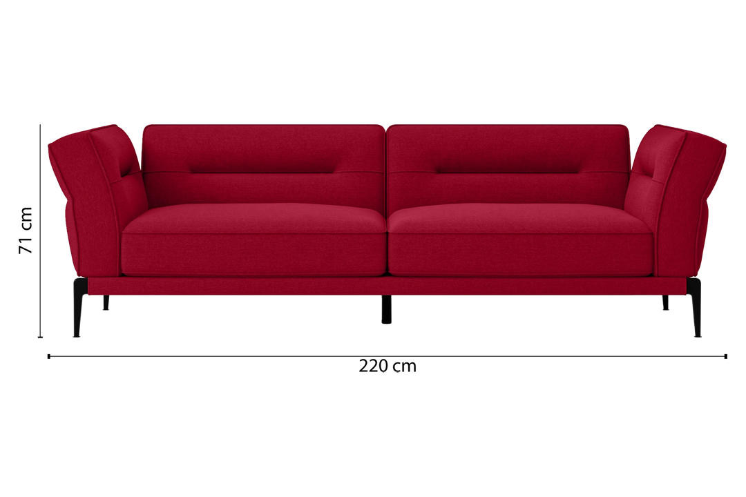 Acerra-Sofa-3-Seats-Linen-Red_Dimensions_01