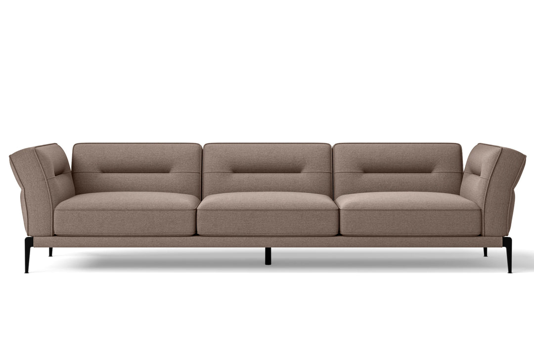 Acerra 4 Seater Sofa Caramel Linen Fabric