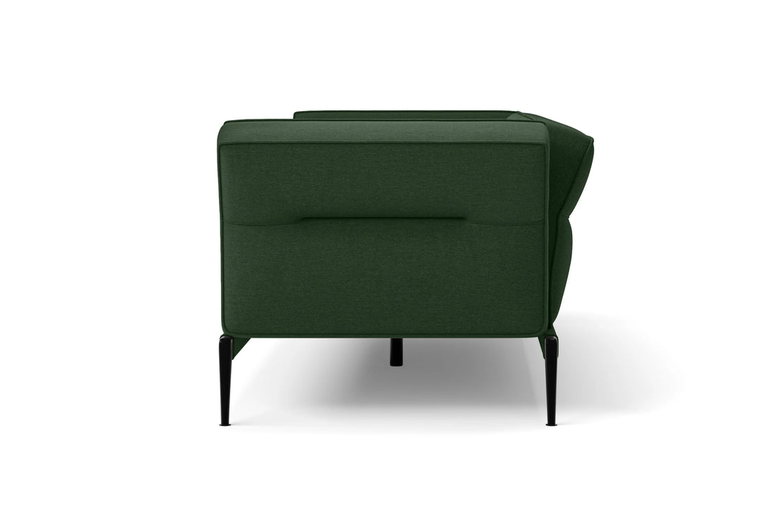 Acerra 4 Seater Sofa Forest Green Linen Fabric