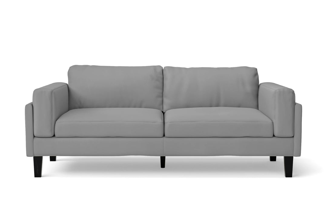 Alseno 3 Seater Sofa Grey Leather