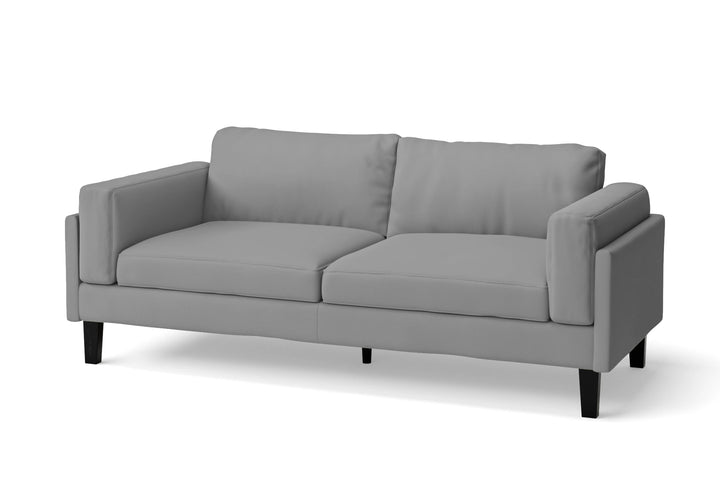 Alseno 3 Seater Sofa Grey Leather