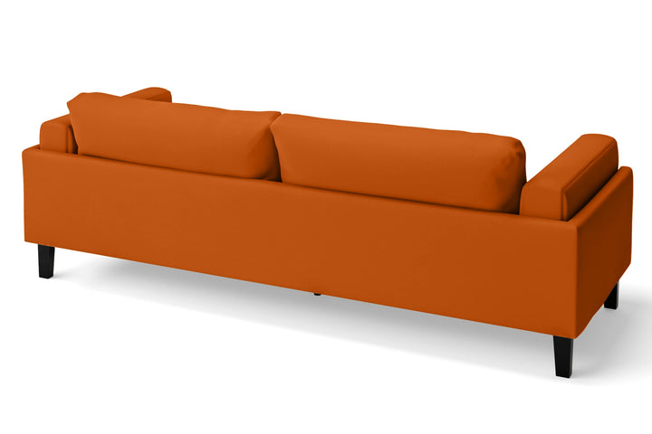 Alseno 4 Seater Sofa Orange Leather