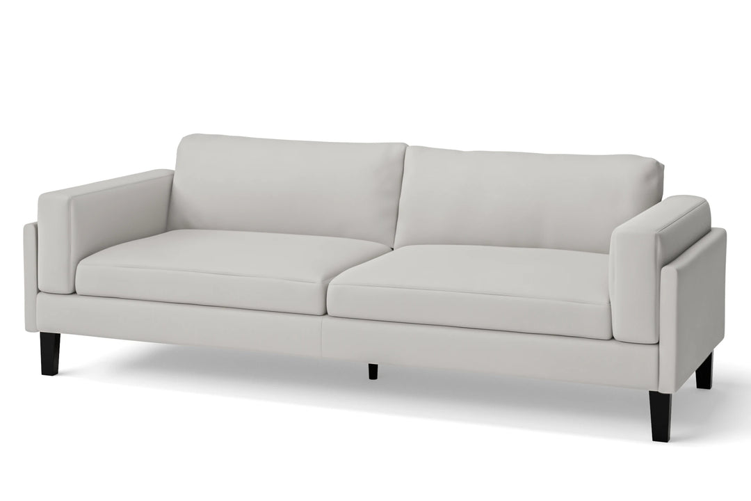 Alseno 4 Seater Sofa White Leather