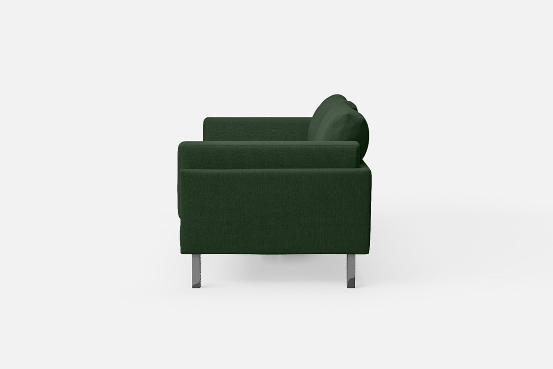 Alseno 4 Seater Sofa Forest Green Linen Fabric
