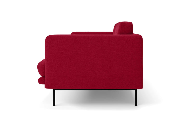 Ancona 2 Seater Sofa Red Linen Fabric
