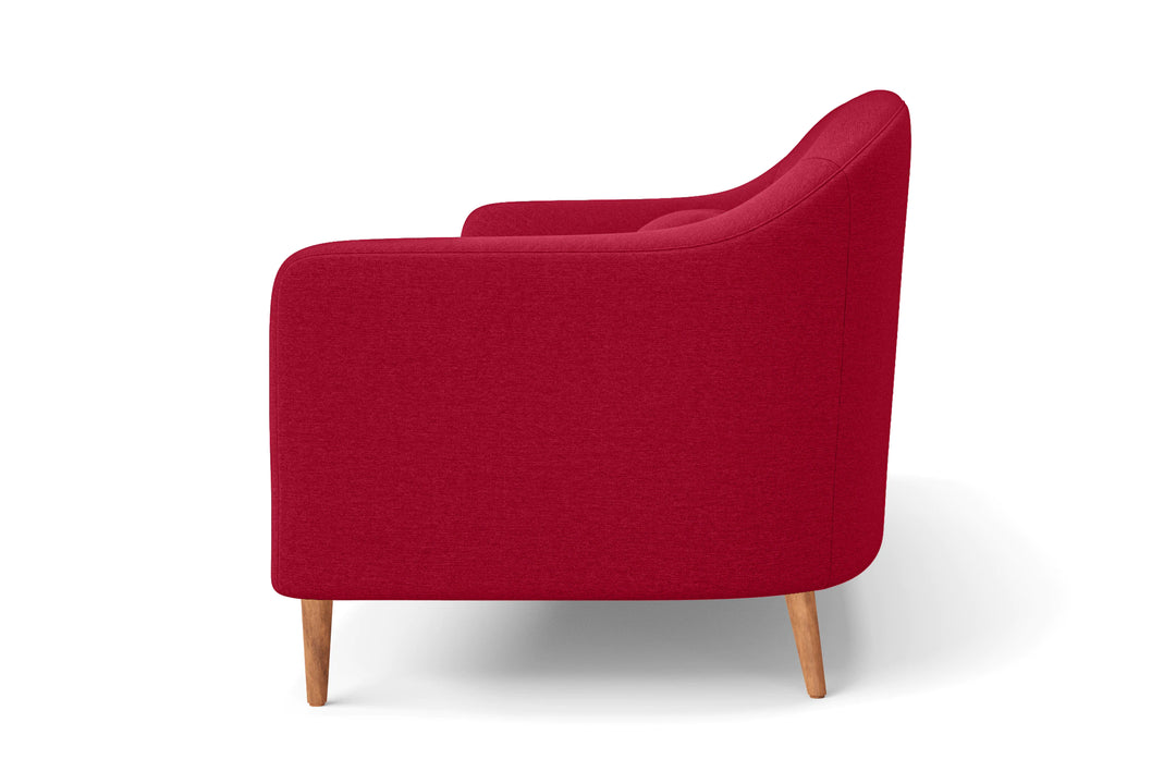 Andria 2 Seater Sofa Red Linen Fabric