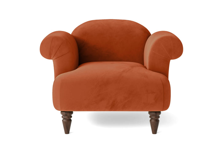 Barberton Armchair Orange Velvet