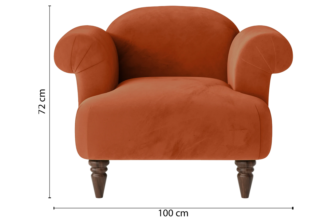 Barberton-Armchair-1-Seat-Velvet-Orange_Dimensions_01