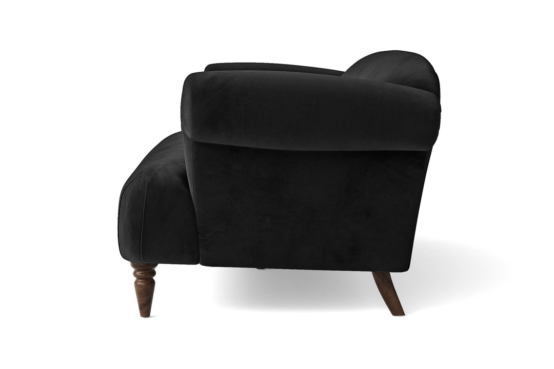 Barberton 2 Seater Sofa Black Velvet