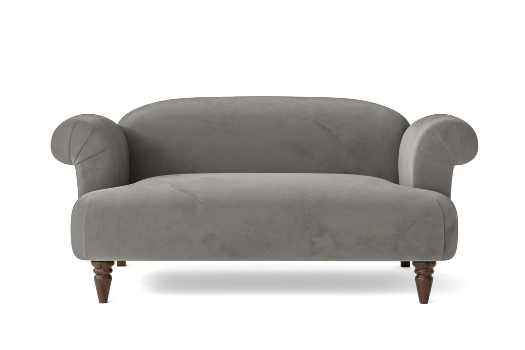 Barberton 2 Seater Sofa Grey Velvet