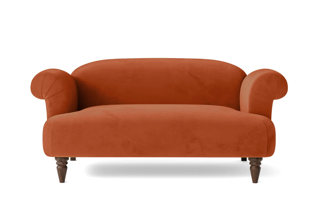 Barberton 2 Seater Sofa Orange Velvet