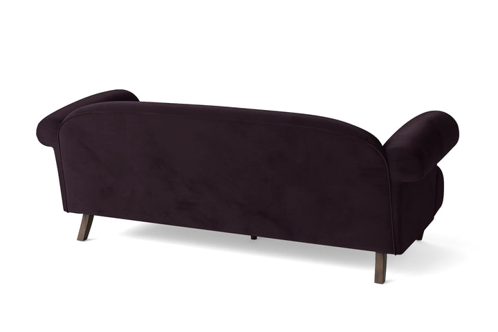 Barberton 3 Seater Sofa Purple Velvet