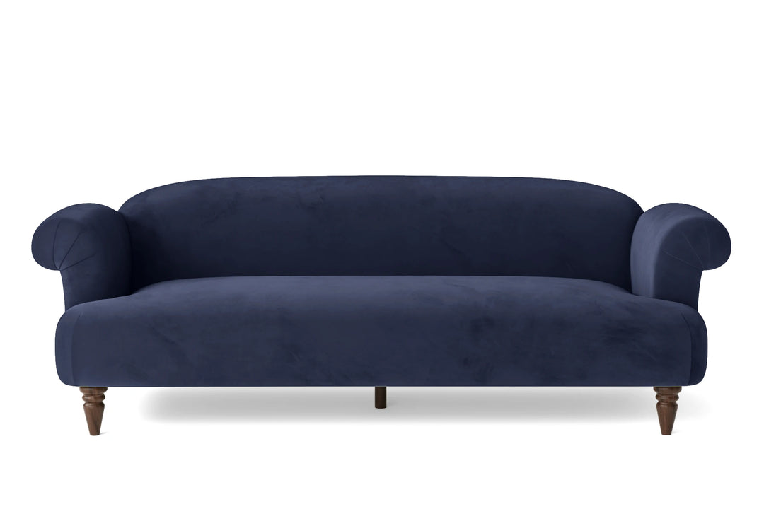 Barberton 4 Seater Sofa Dark Blue Velvet