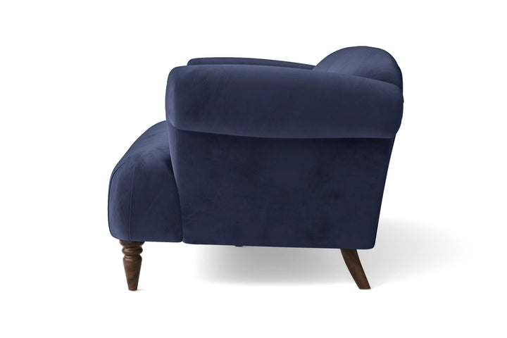 Barberton 4 Seater Sofa Dark Blue Velvet