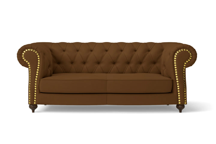 Bitonto 2 Seater Sofa Walnut Brown Leather
