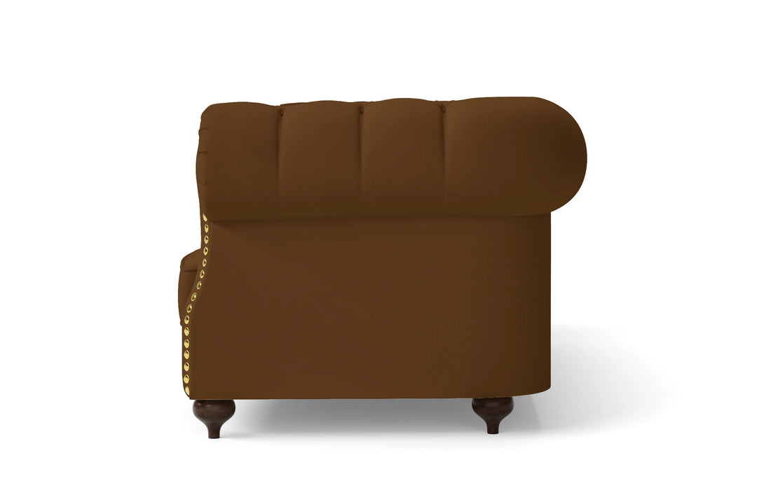 Bitonto 2 Seater Sofa Walnut Brown Leather