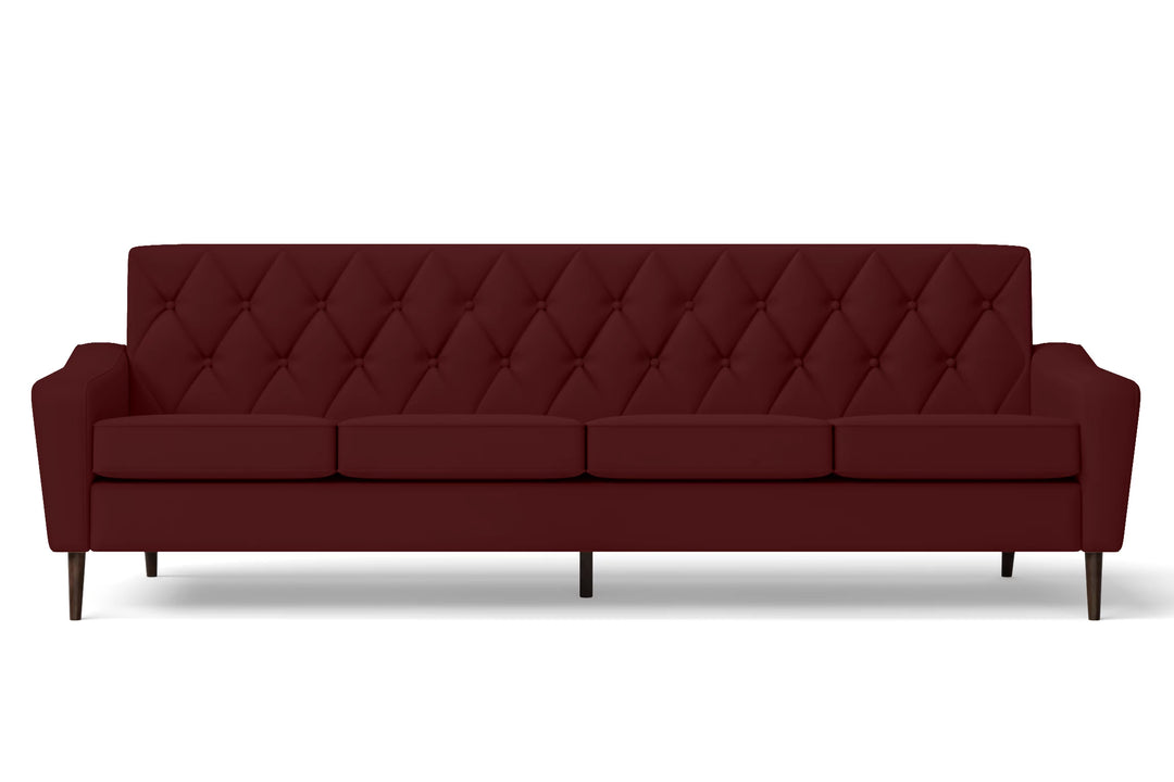 Carpi 4 Seater Sofa Red Leather