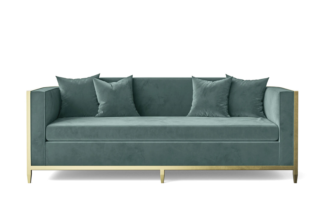 Carrara 3 Seater Sofa Teal Velvet