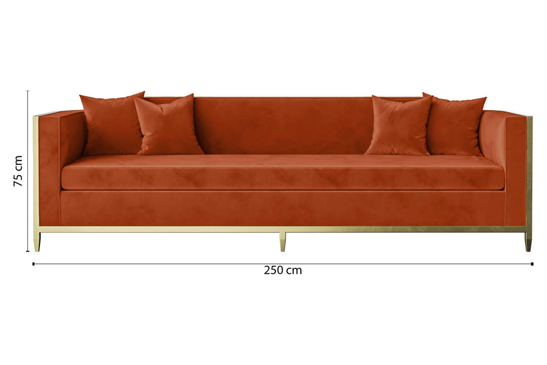 Carrara-Sofa-4-Seats-Velvet-Orange_Dimensions_01