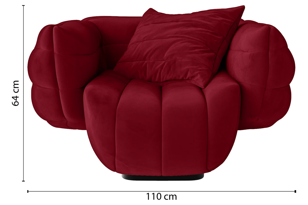 Cinisello-Armchair-1-Seat-Velvet-Red_Dimensions_01