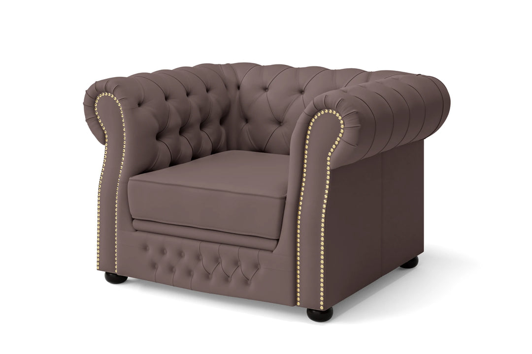 Cuneo Armchair Rose Taupe Leather