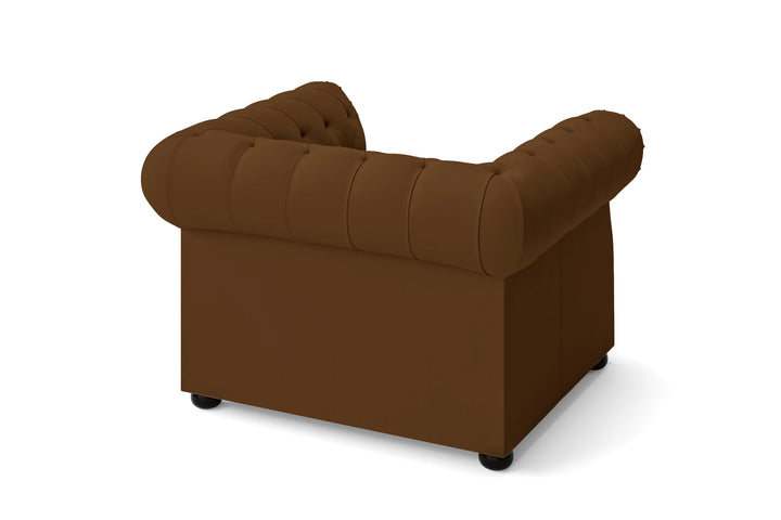 Cuneo Armchair Walnut Brown Leather