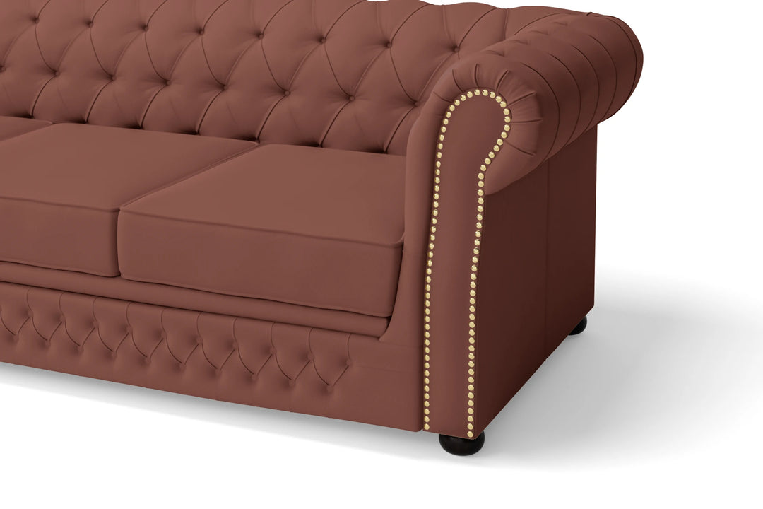 Cuneo 2 Seater Sofa Mauve Leather