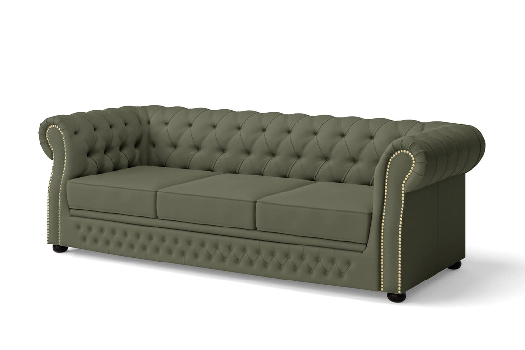 Cuneo 3 Seater Sofa Sage Leather