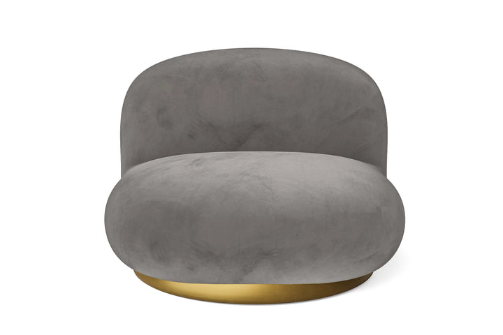 Elkton Armchair Grey Velvet