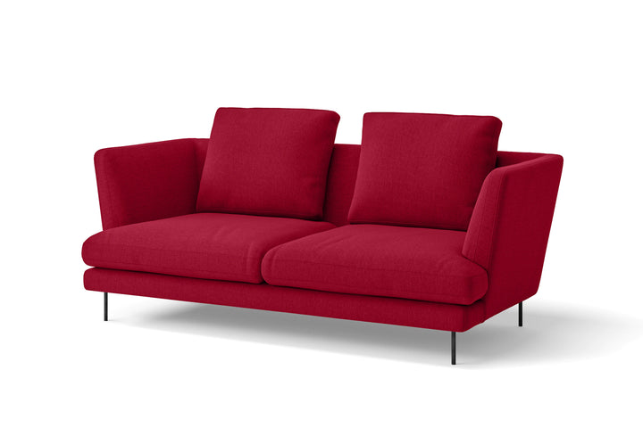 Faenza 2 Seater Sofa Red Linen Fabric