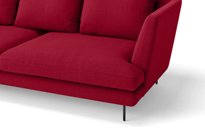 Faenza 2 Seater Sofa Red Linen Fabric