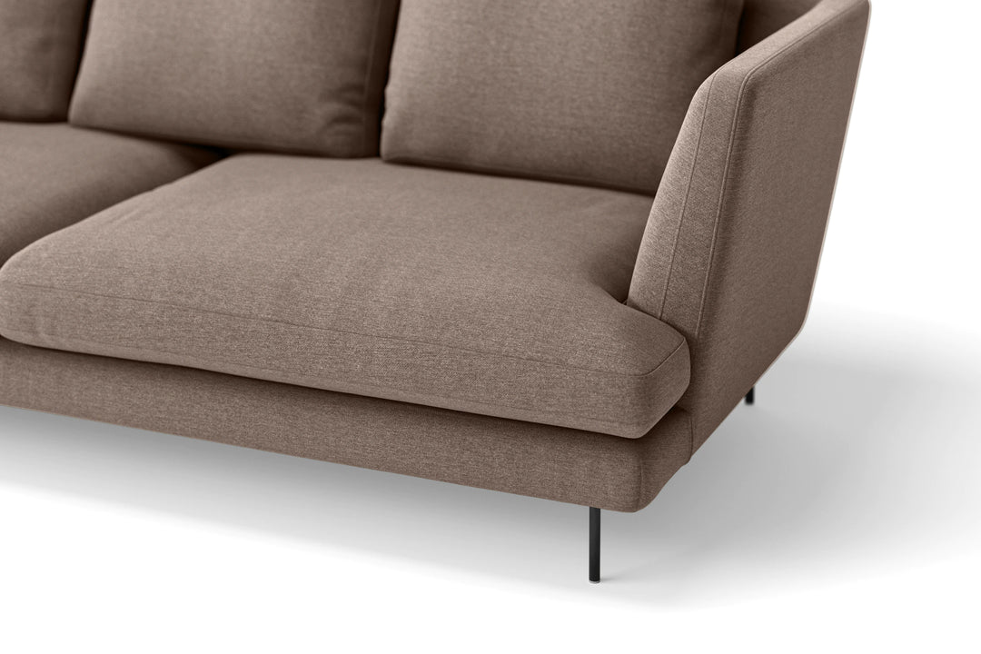 Faenza 4 Seater Sofa Caramel Linen Fabric
