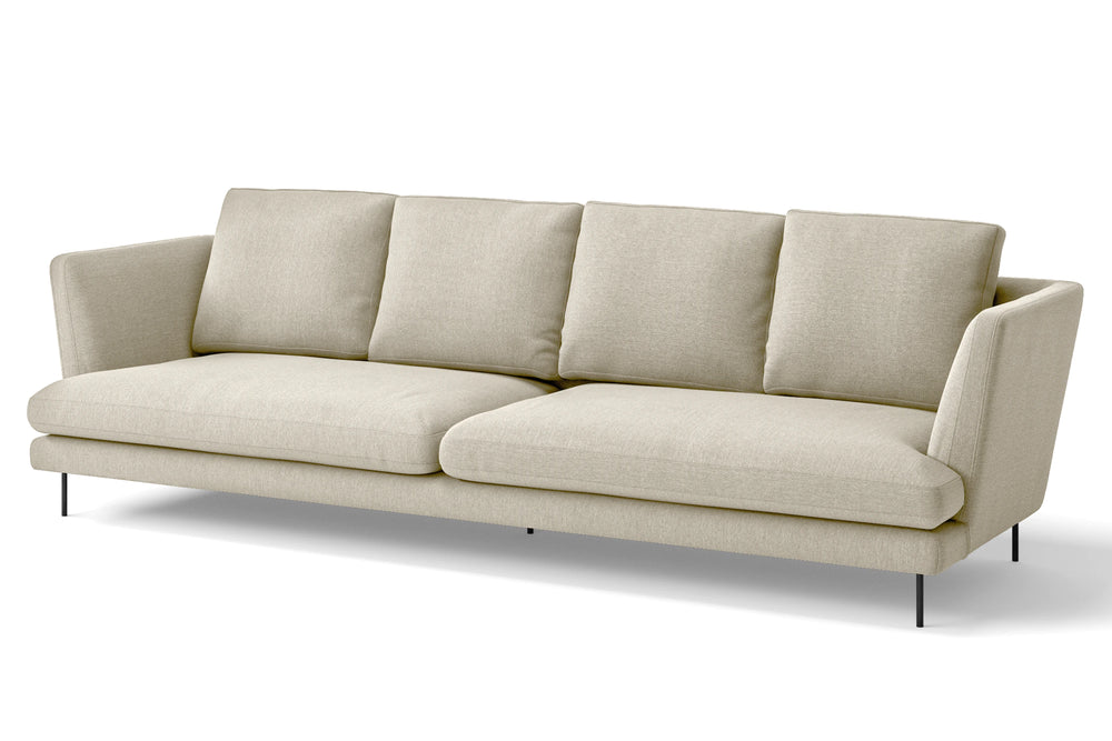 Faenza 4 Seater Sofa Cream Linen Fabric