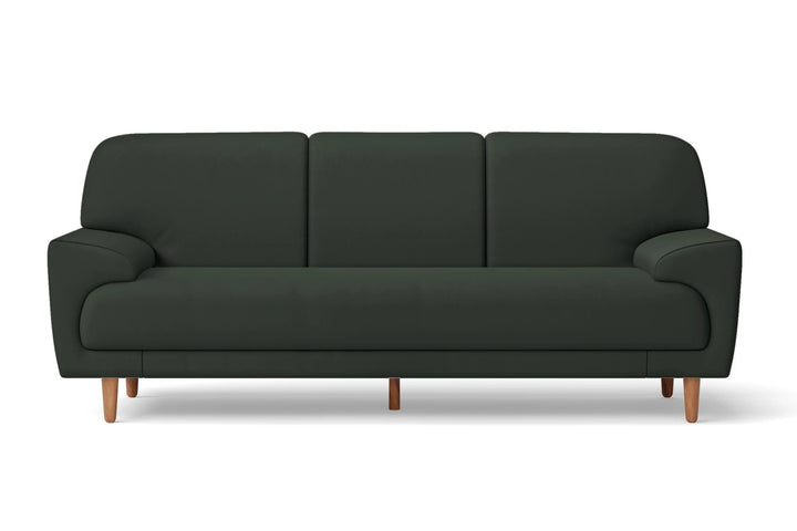 Ferrara 3 Seater Sofa Green Leather