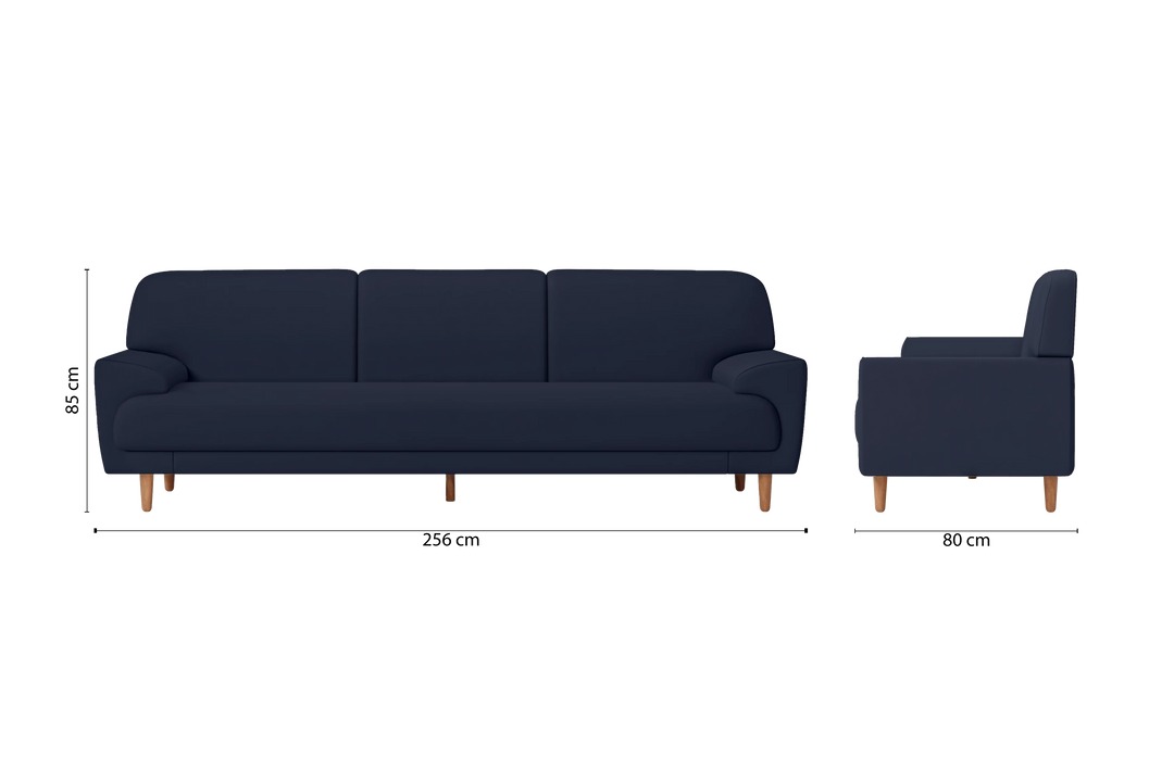 Ferrara 4 Seater Sofa Spruce Leather