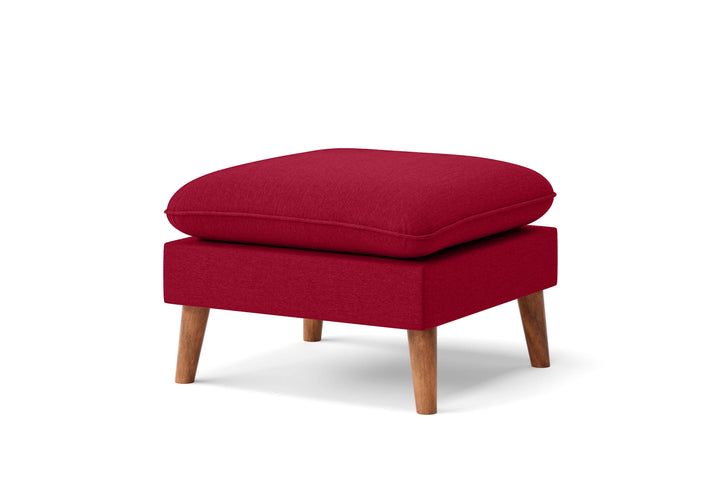 Florence Ottoman Red Linen Fabric