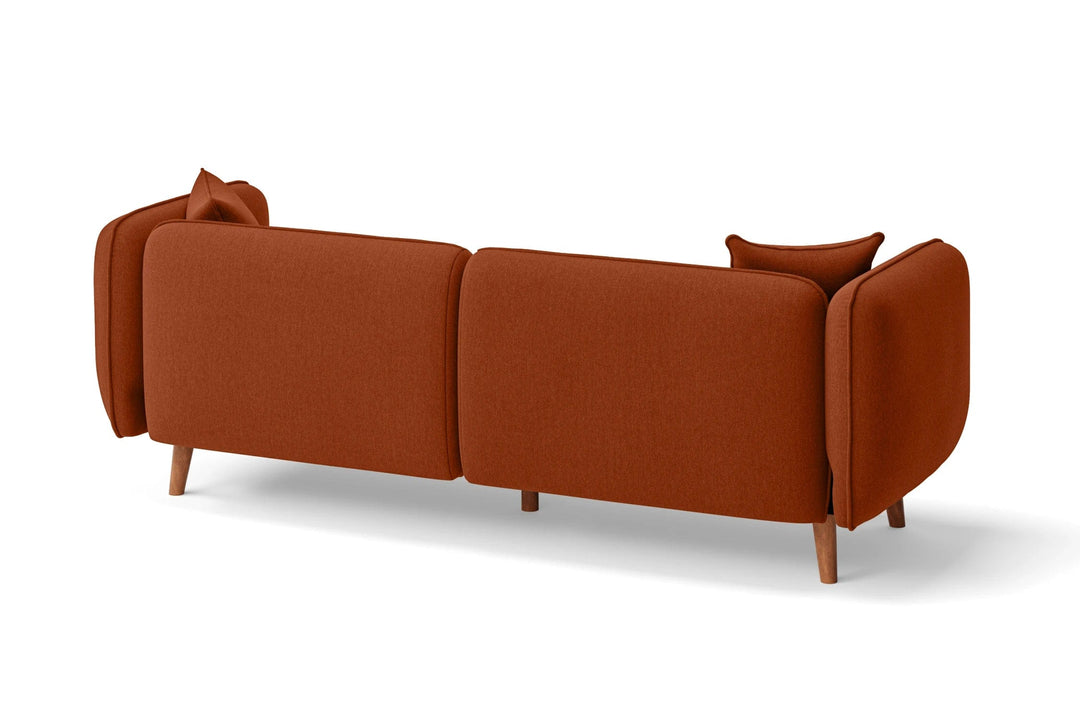 Florence 3 Seater Sofa Orange Linen Fabric