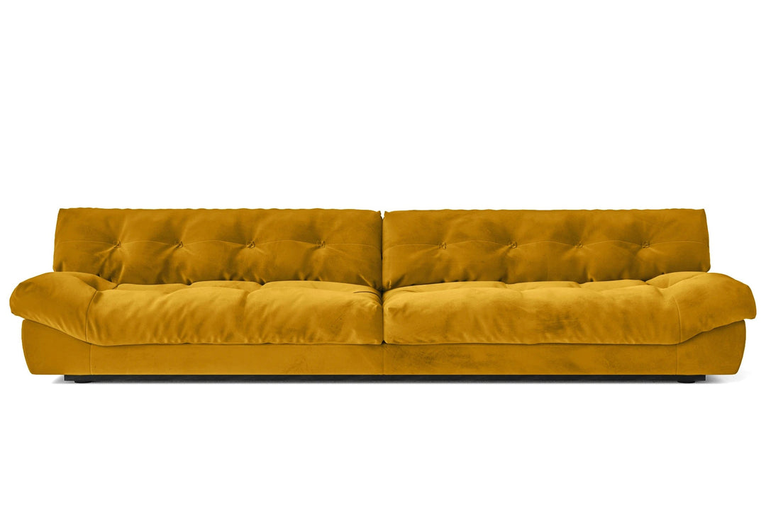Forli 5 Seater Sofa Yellow Velvet