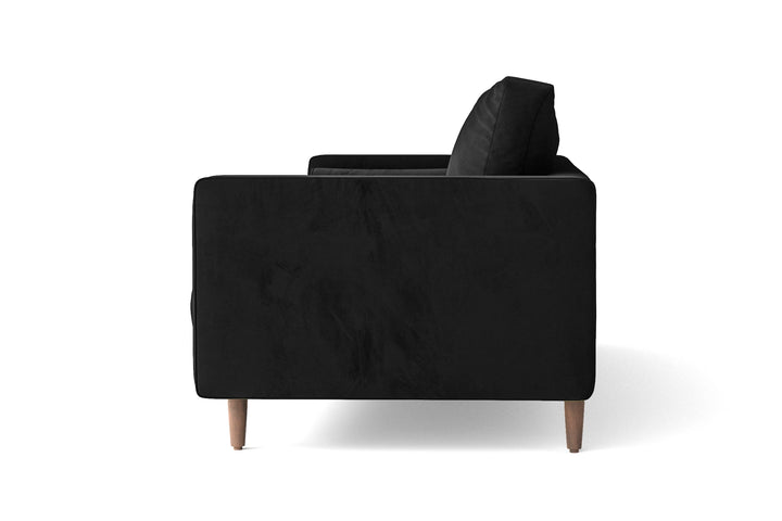 Gela 2 Seater Sofa Black Velvet