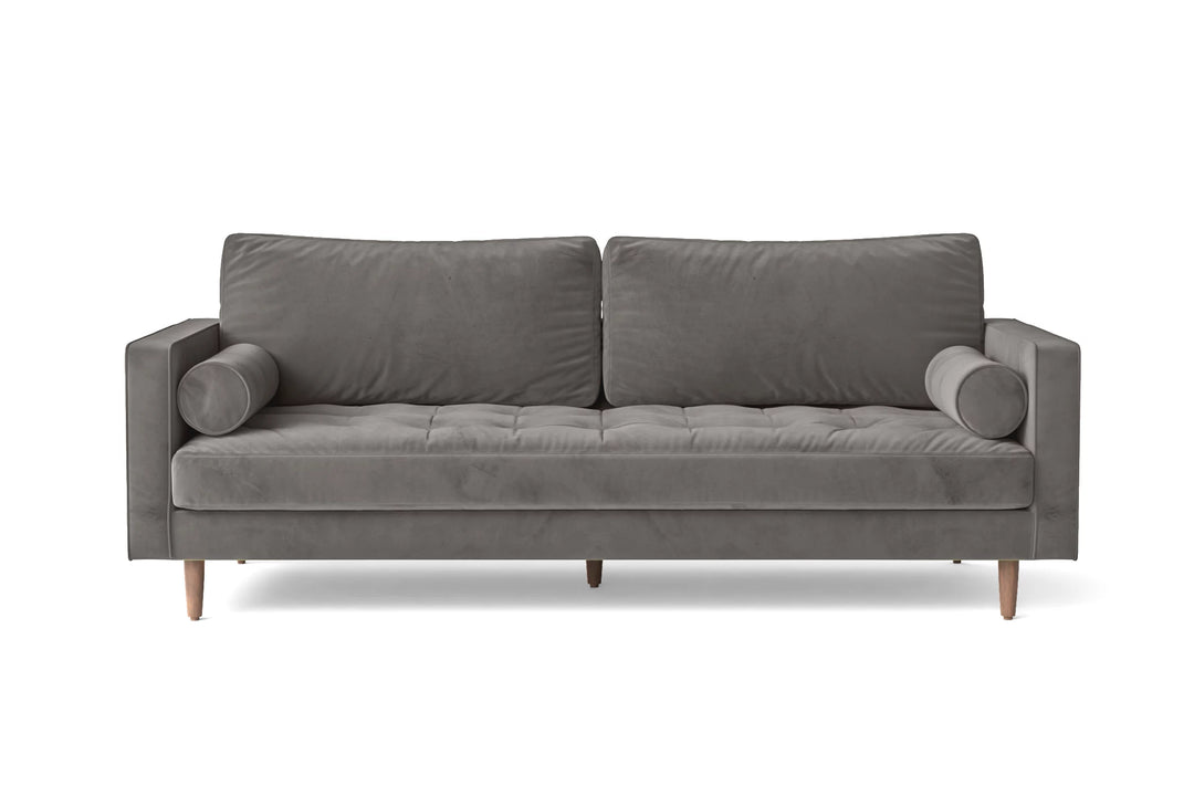 Gela 2 Seater Sofa Grey Velvet
